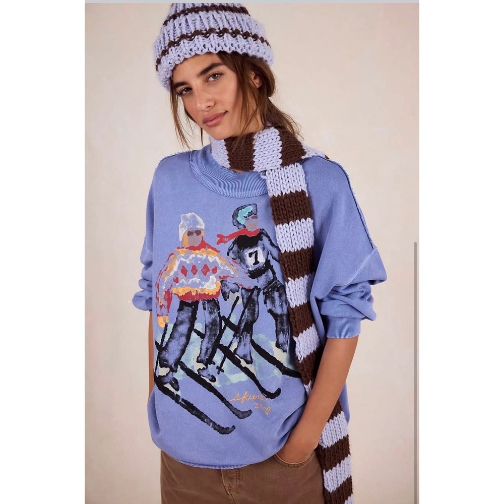 114. NWOT Free People We The Free Palm Spring Graphic Pullover